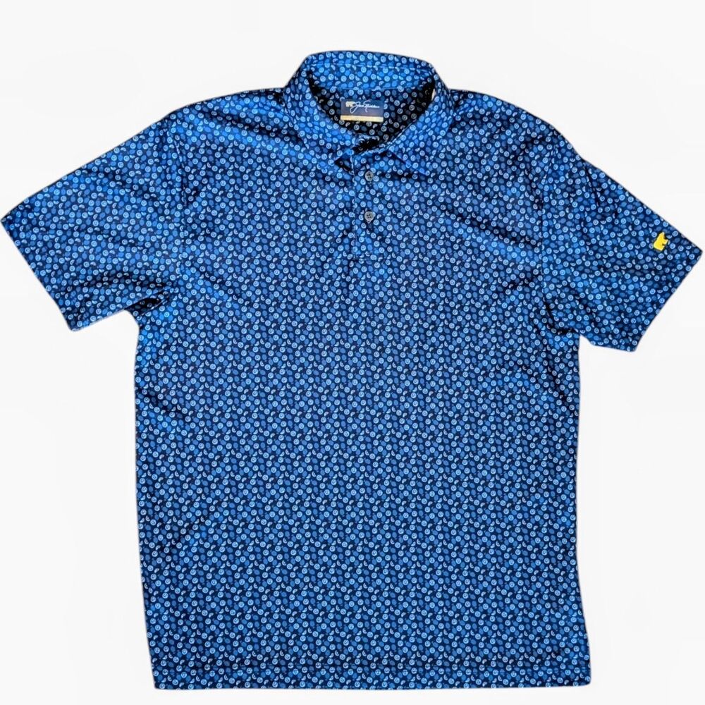 Jack Nicklaus Golden Bear Golf Polo Shirt Medium Blue Performance Polyester